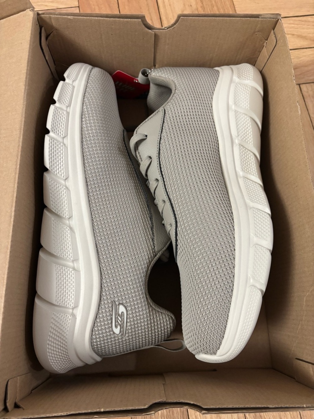 SKECHERS BOBS Sports B Flex Cool Edge Taupe Men's Sneakers-Size 10.5
